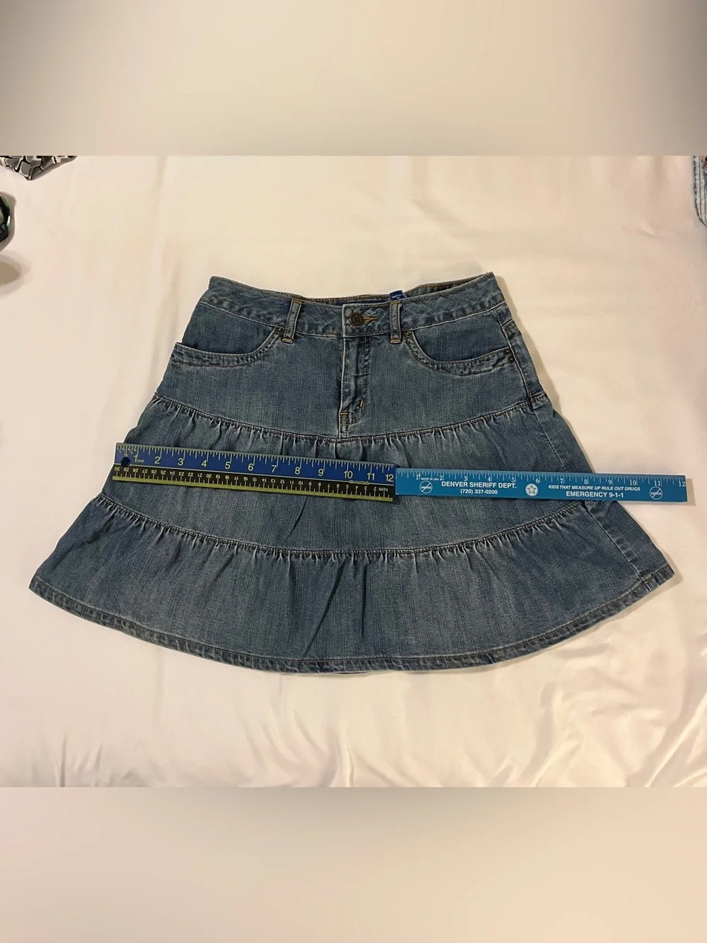 Limited Too Blue Tiered Denim Skirt